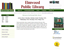 Tablet Screenshot of elmwoodlibrary.org